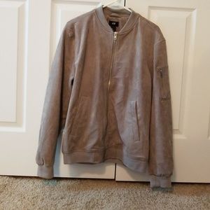 Suede Bomber Jacket